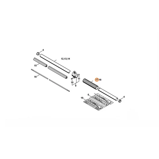 STIHL  Wąż - okładzina uchwytu 230 mm 4230 791 2002